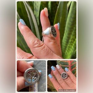 14K Gold A&R Tree of Life Sterling Silver Ring